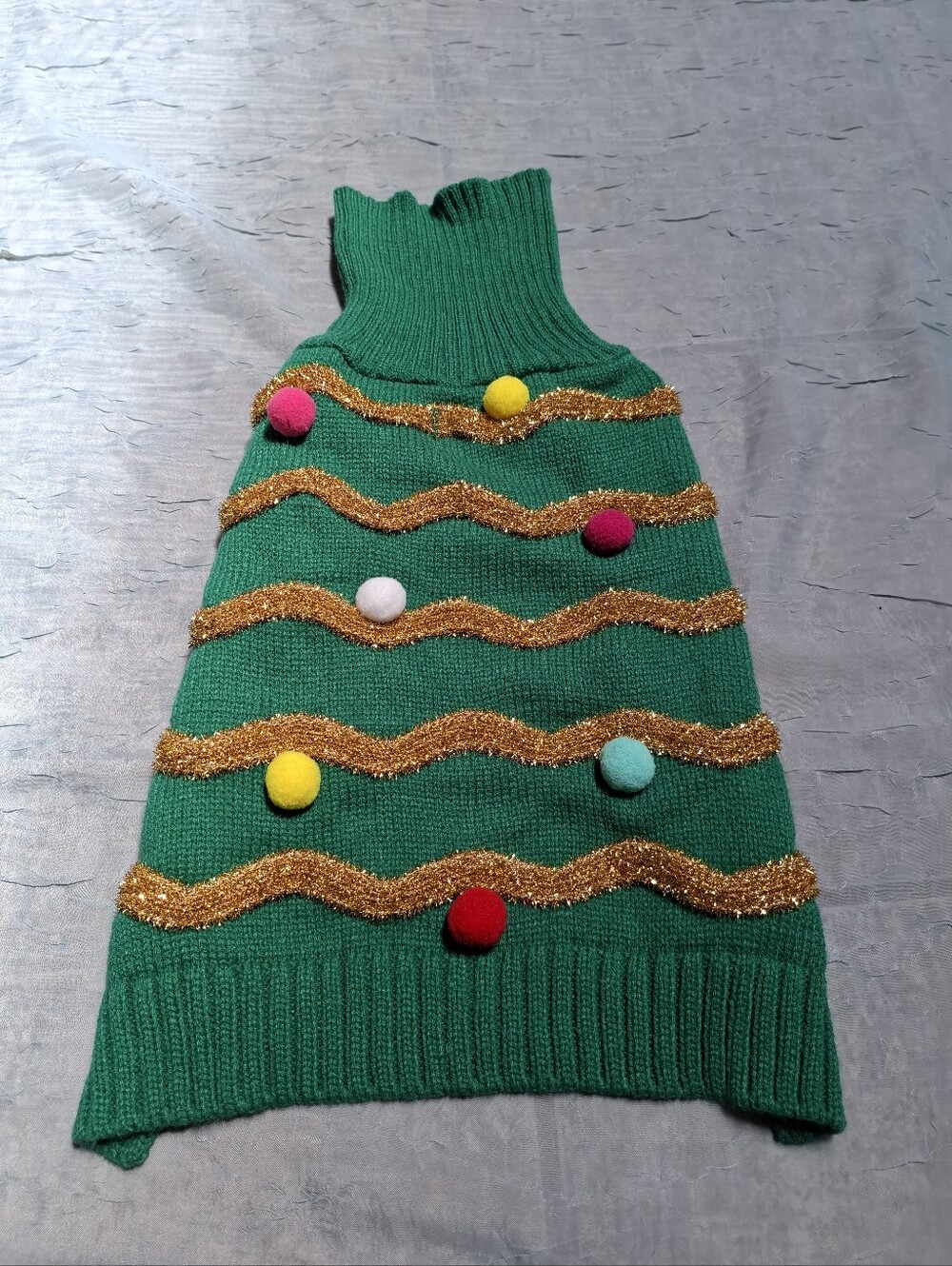 NWT Cyeollo Green Holiday Pom-Pom Dog Sweater